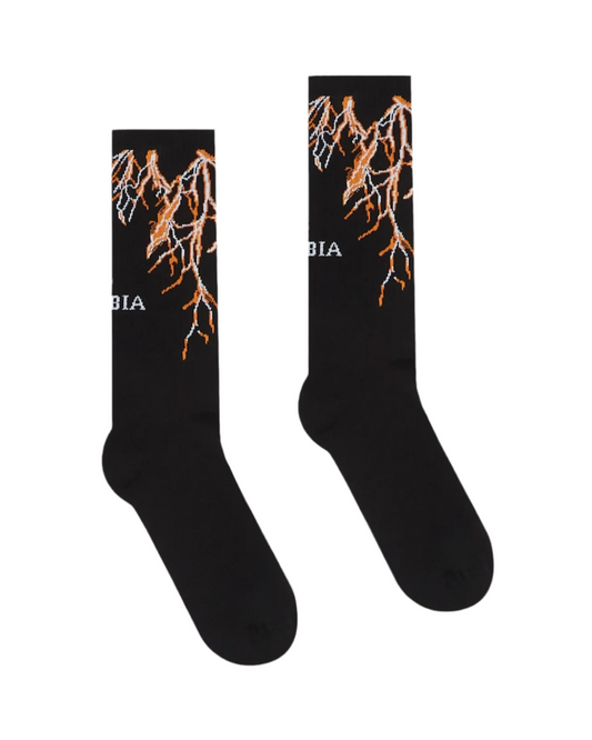 Phobia Orange Lightning Socks