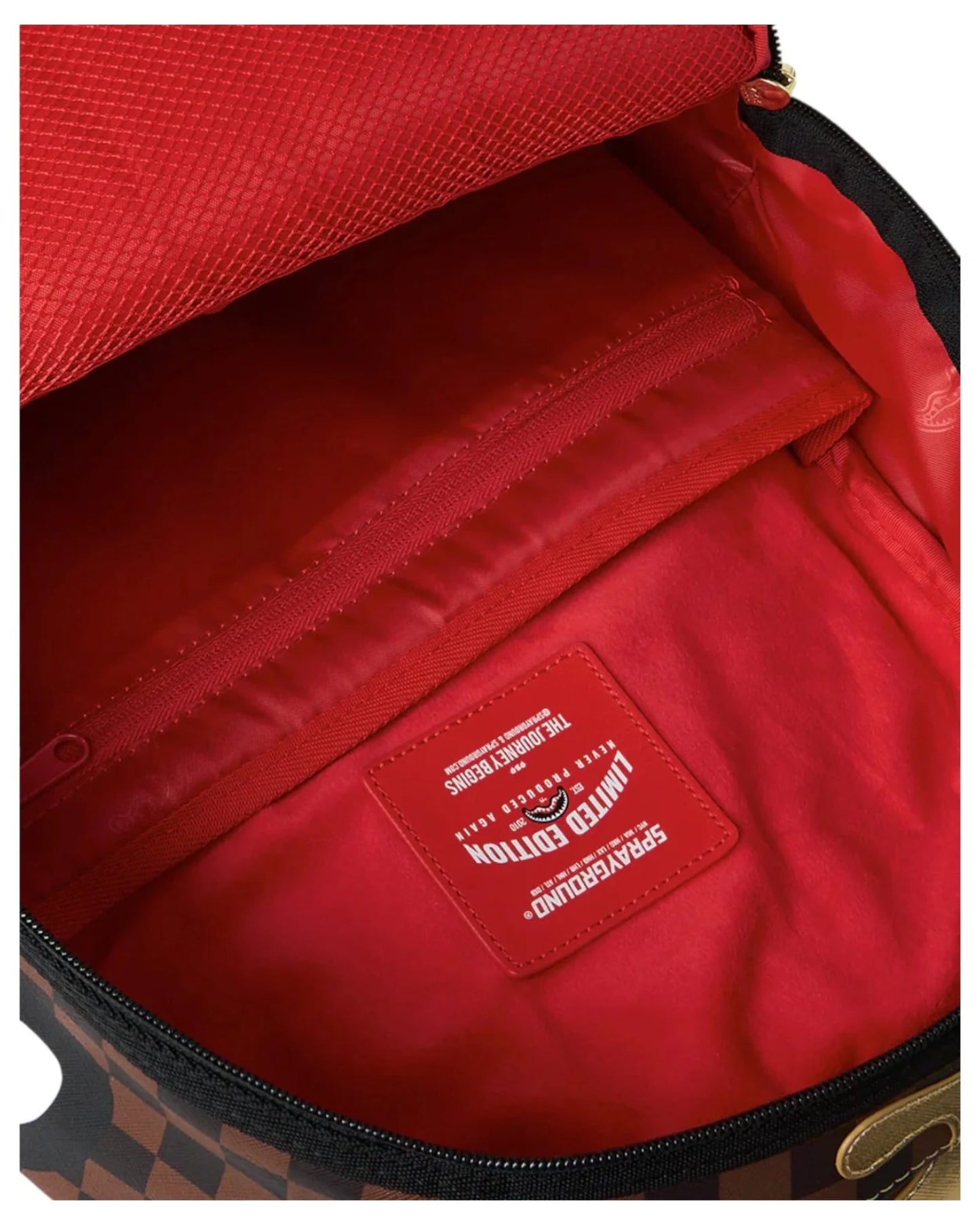 SPRAYGROUND SHARKS IN PARIS GOLD DRIP BACKPACK