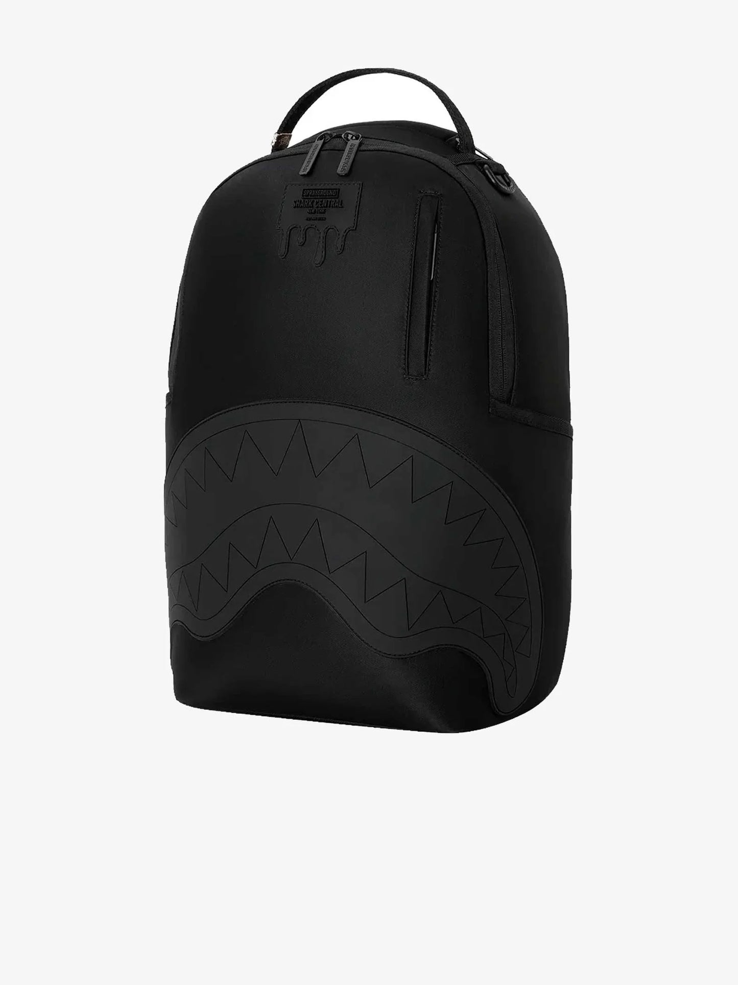 SPRAYGROUND SHARK CENTRAL BLACKED OUT EMBOSSED NYLON BACKPACK
