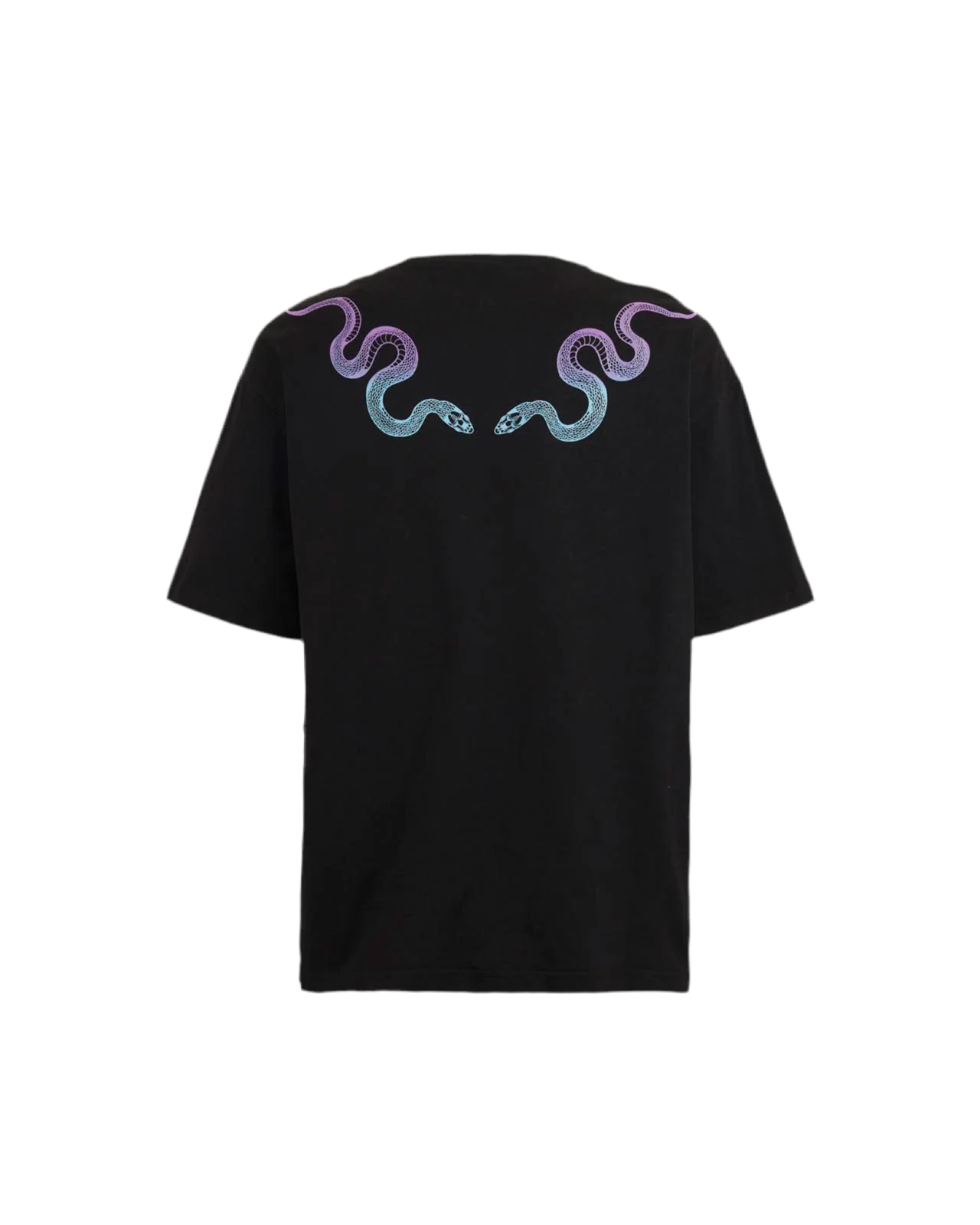 Phobia BLACK T-SHIRT WITH PINK AND BLUE SNAKE PRINT