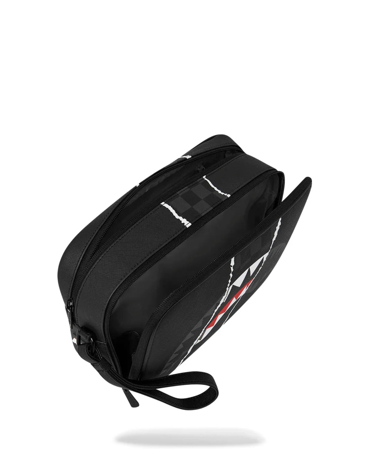 SPRAYGROUND CENTER RIP REVEALING GRAY CHECK TOILETRY BRICK