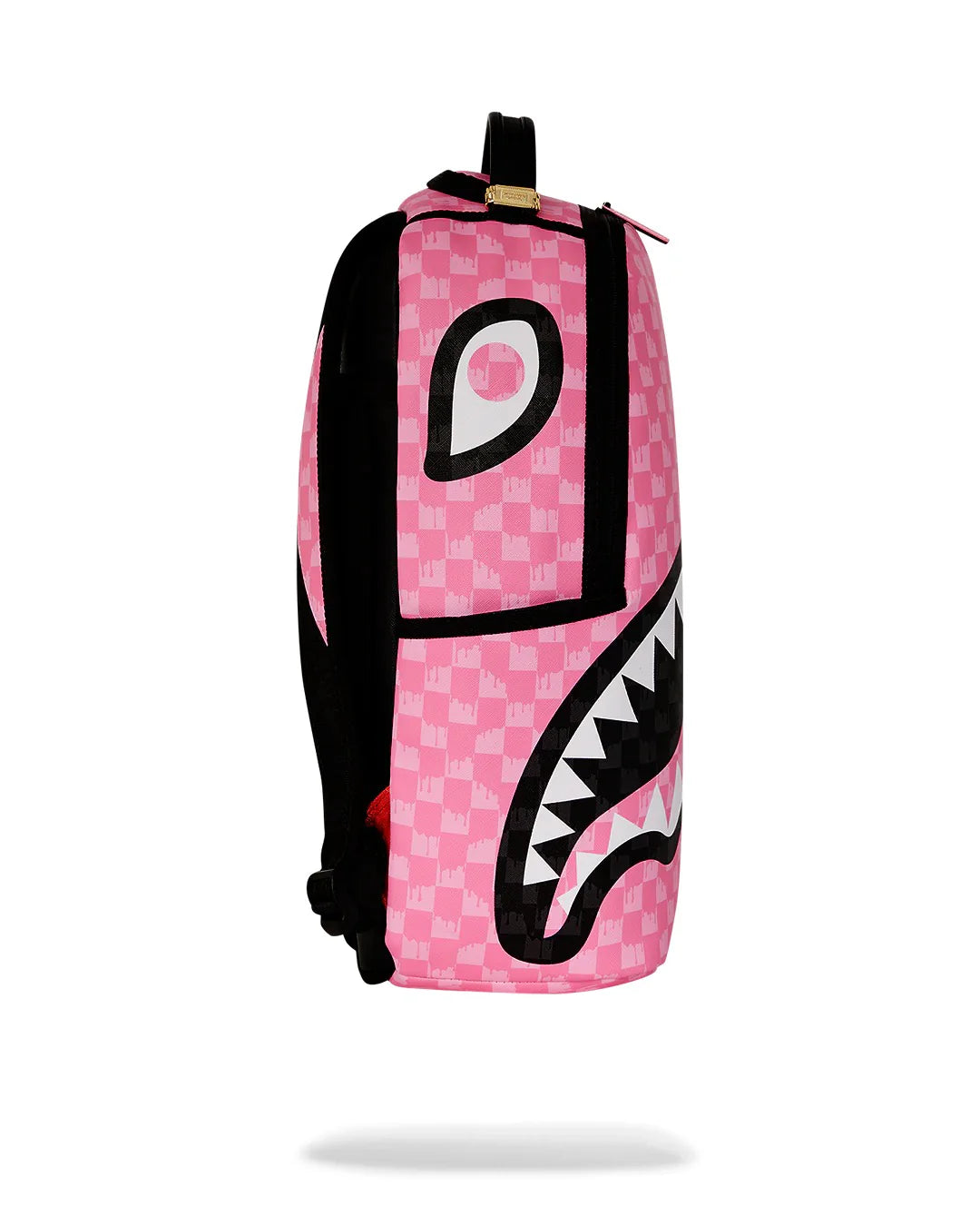 PINK AND BLACK DRIP CHECK BACKPACK