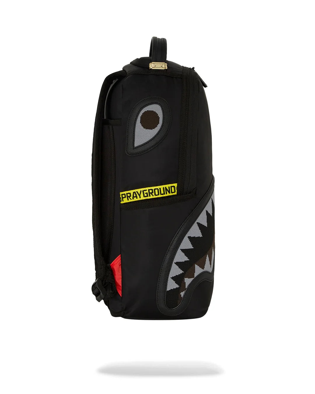 SHARK CENTRAL YELLOW TAPE SATIN BACKPACK