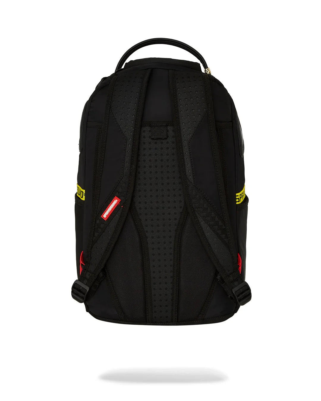 SHARK CENTRAL YELLOW TAPE SATIN BACKPACK
