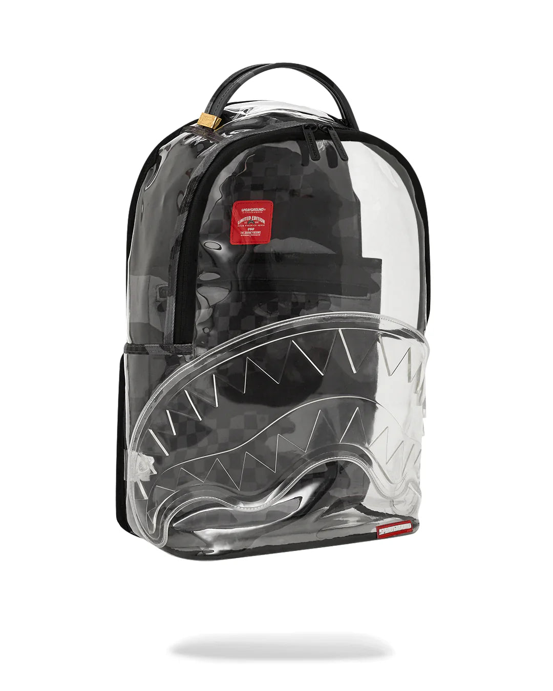 Sprayground Clear Grey Check Backpack