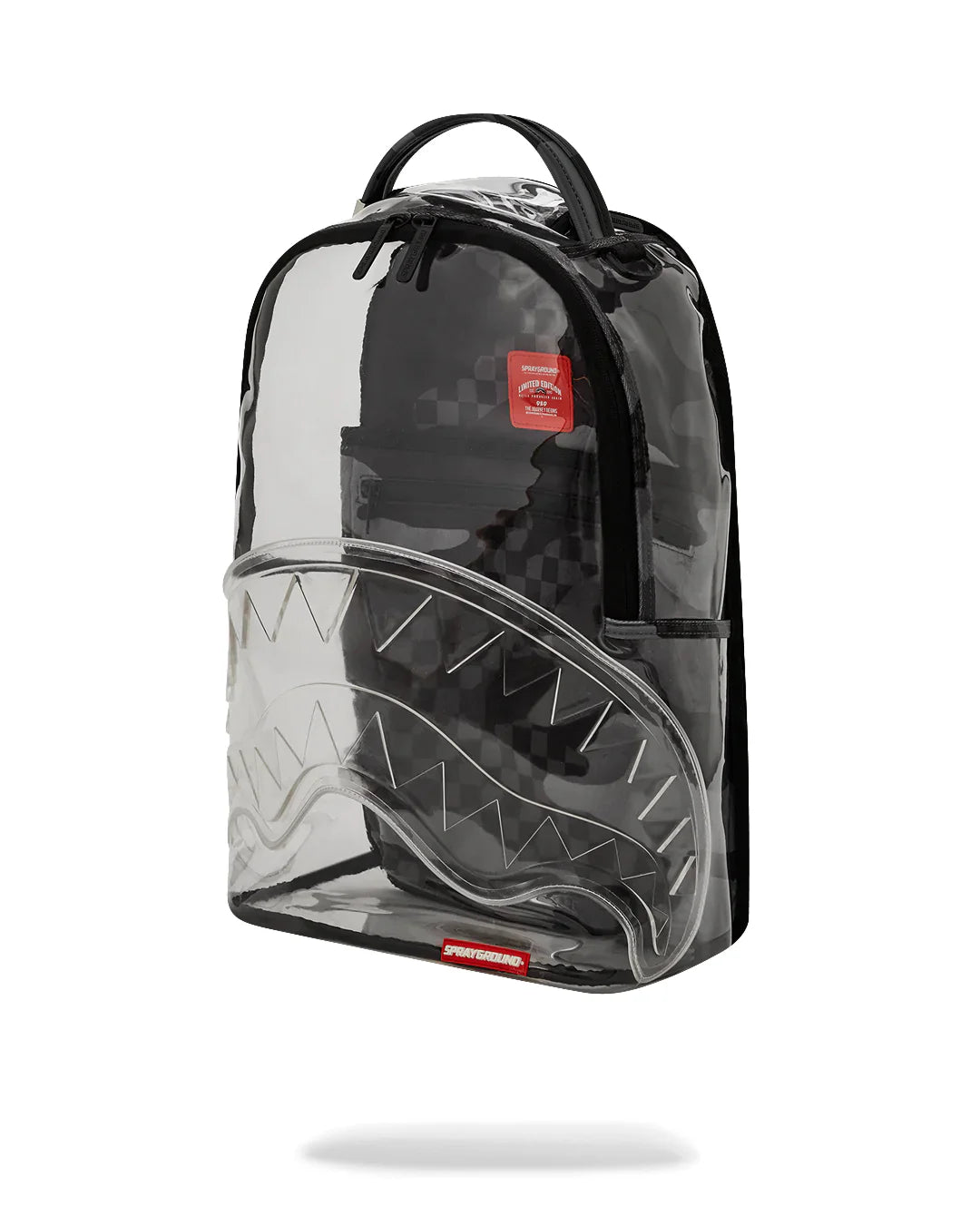 Sprayground Clear Grey Check Backpack