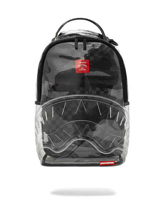 Sprayground Clear Grey Check Backpack