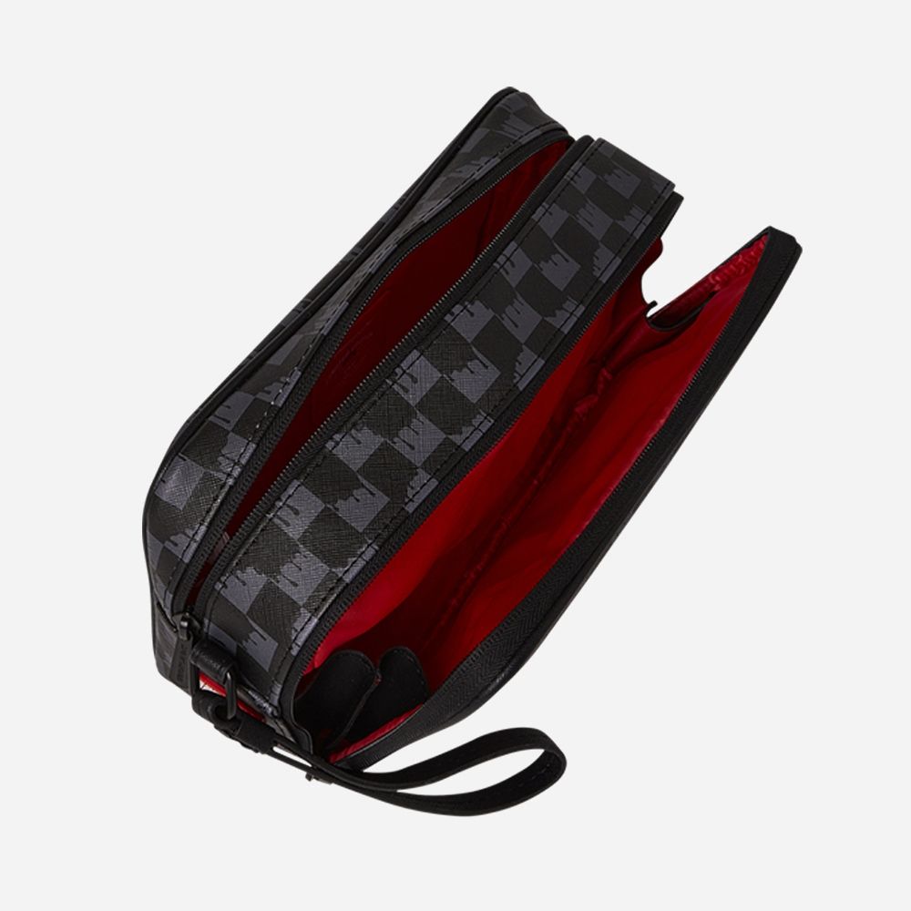 Sprayground Drip Check Shark Toiletry Brick
