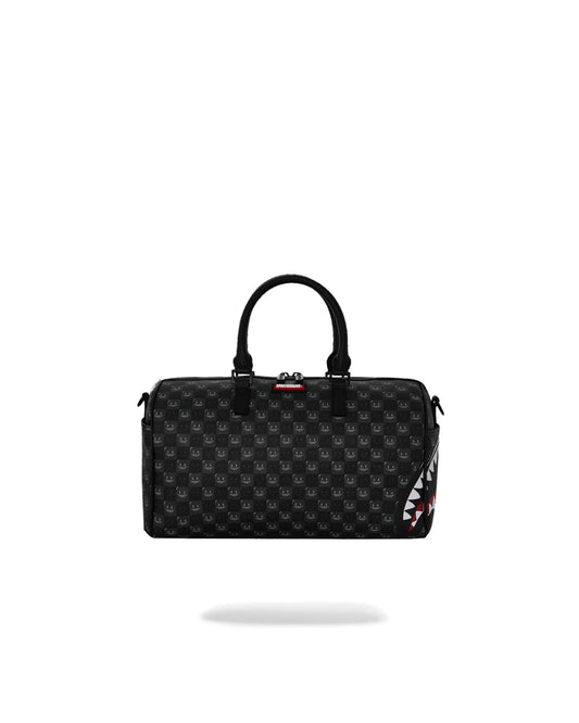 SPRAYGROUND SHARKS IN PARIS WTF BUBBLY BLACK CHECK MINI DUFFLE
