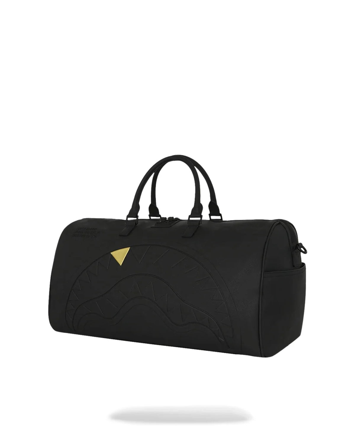 SPRAYGROUND BLACKED OUT EMBOSSED GOLD TOOTH DUFFLE