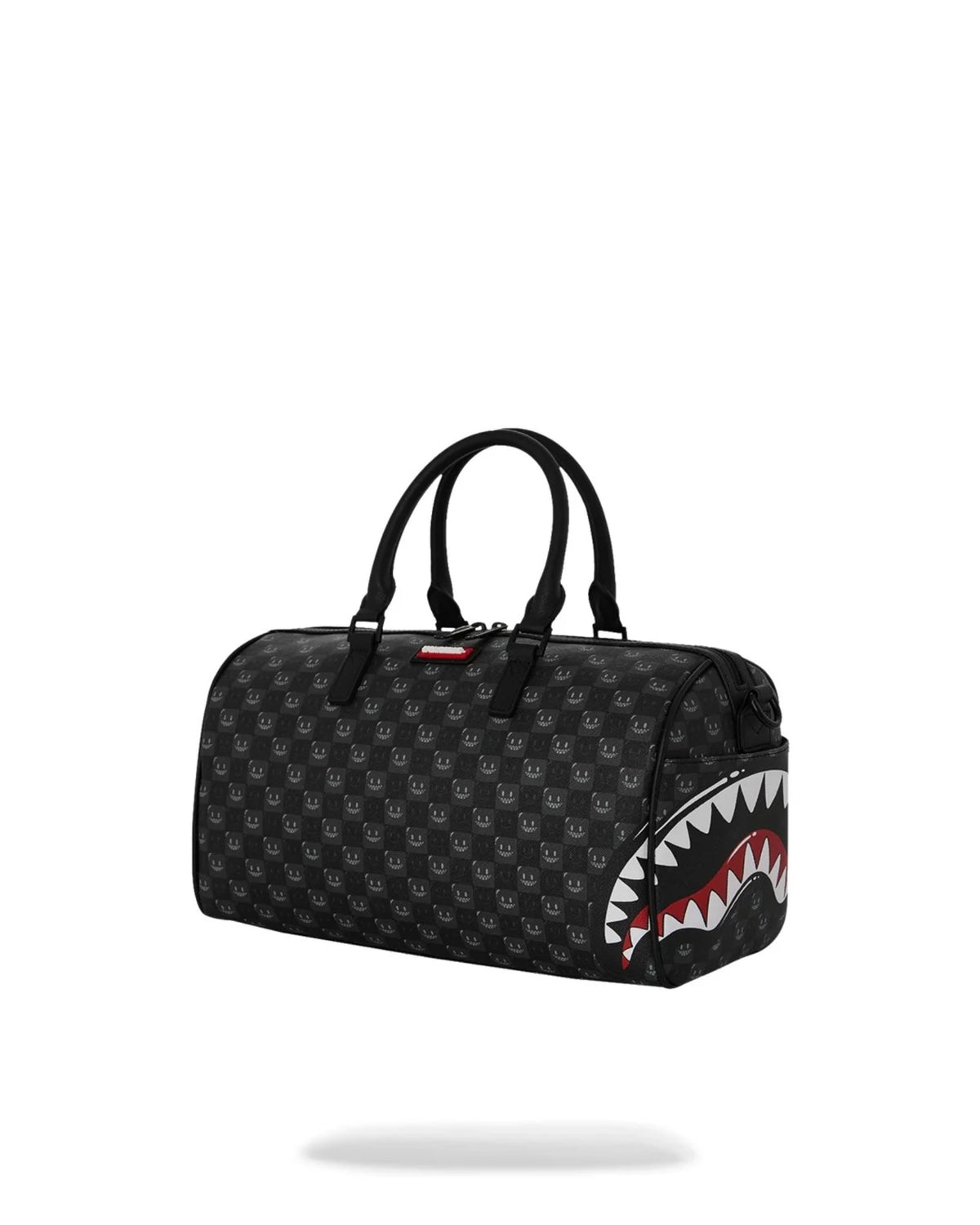 SPRAYGROUND SHARKS IN PARIS WTF BUBBLY BLACK CHECK MINI DUFFLE