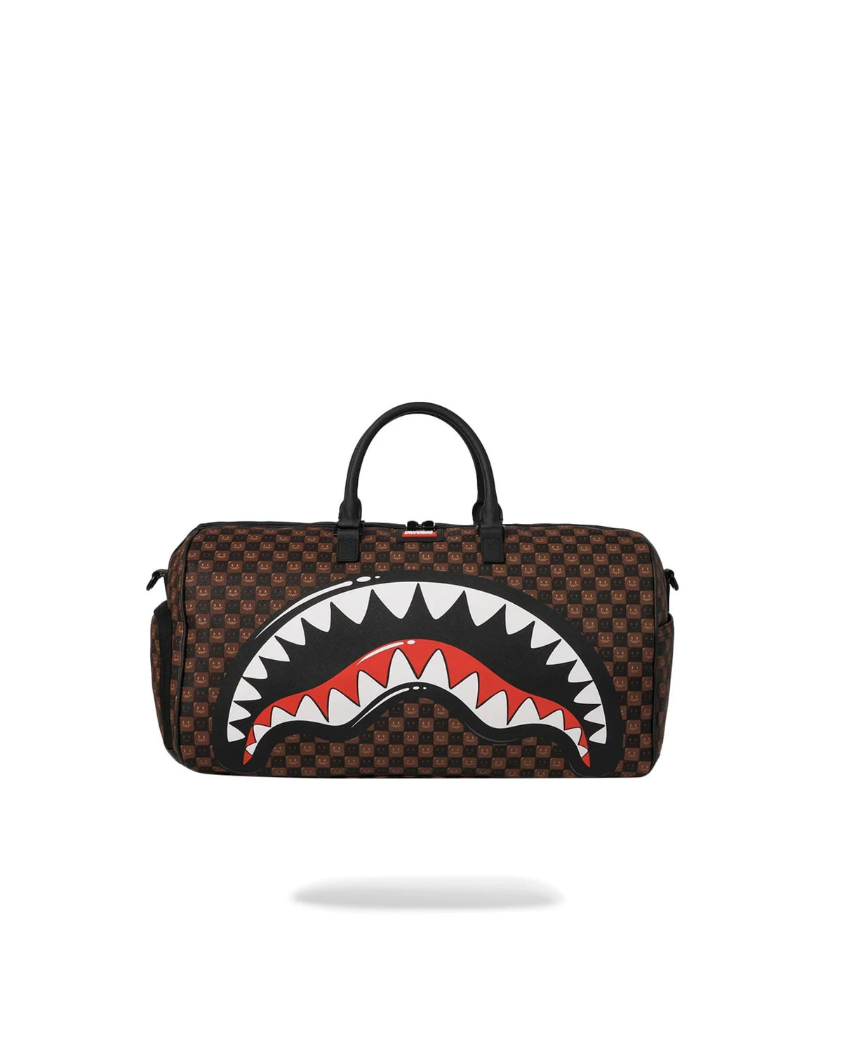SPRAYGROUND SHARKS IN PARIS WTF BUBBLE BROWN CHECK DUFFLE
