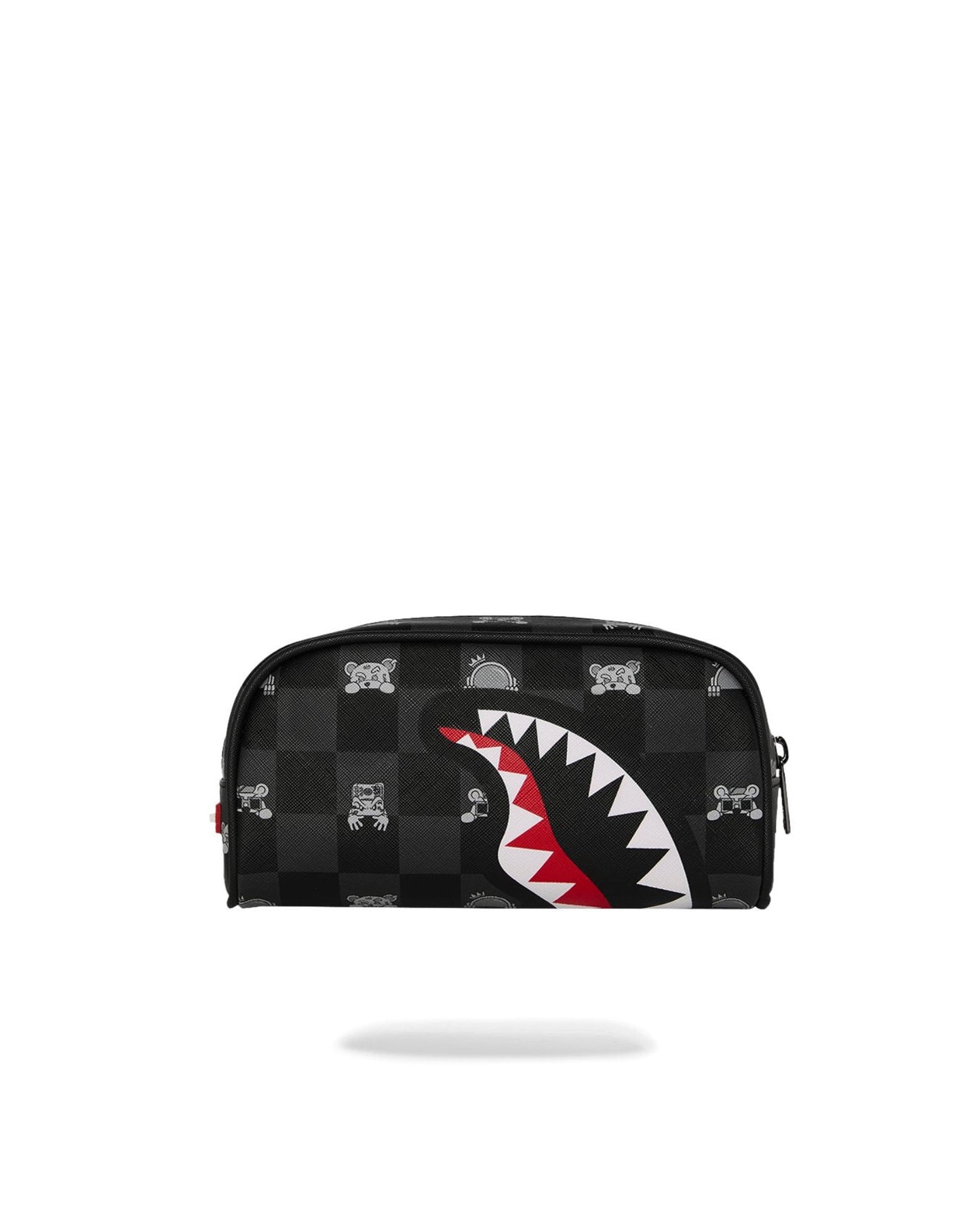 SPRAYGROUND GRAY PEEKING CHARACTER CHECK POUCH