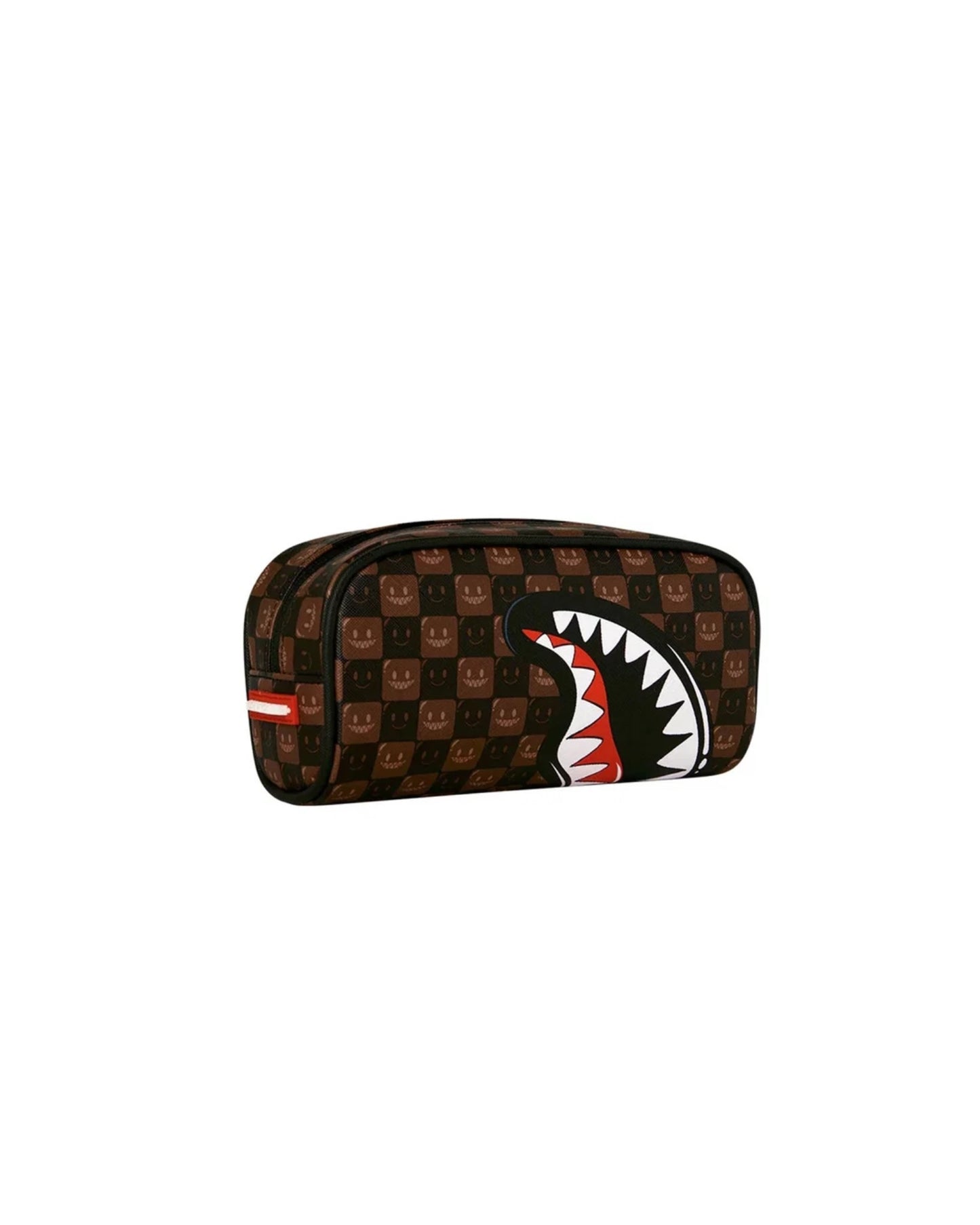 SHARKS IN PARIS WTF BUBBLE BROWN CHECK POUCH