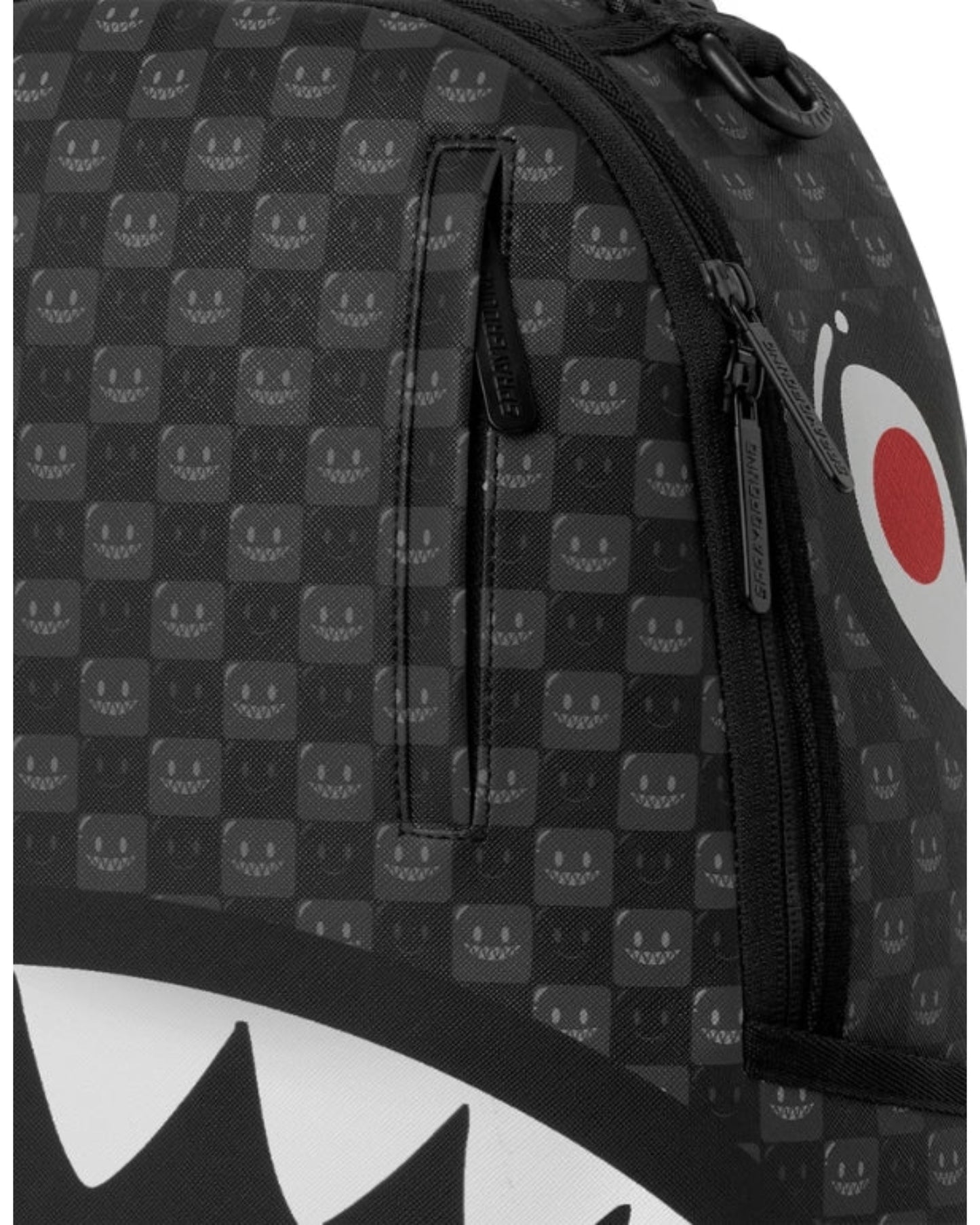 SPRAYGROUND SHARKS IN PARIS WTF BUBBLY BLACK CHECK BACKPACK