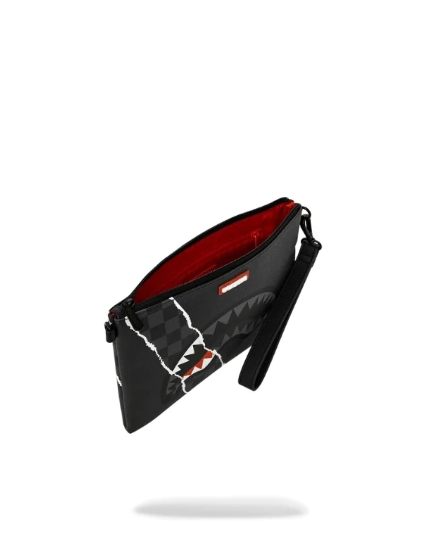 SPRAYGROUND CENTER RIP REVEALING GRAY CHECK CROSSOVER CLUTCH