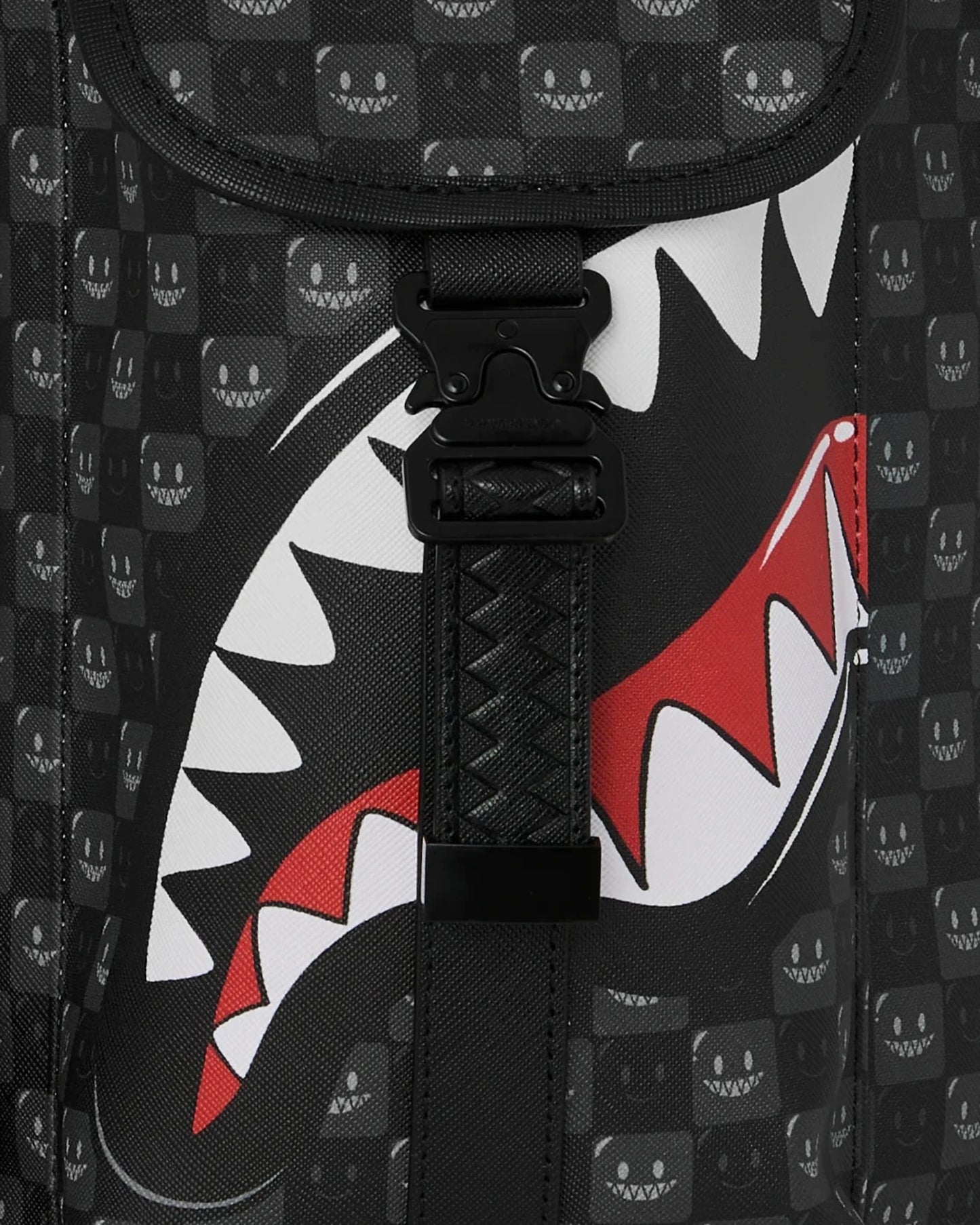 SPRAYGROUND SHARKS IN PARIS WTF BUBBLY BLACK CHECK MONTE CARLO