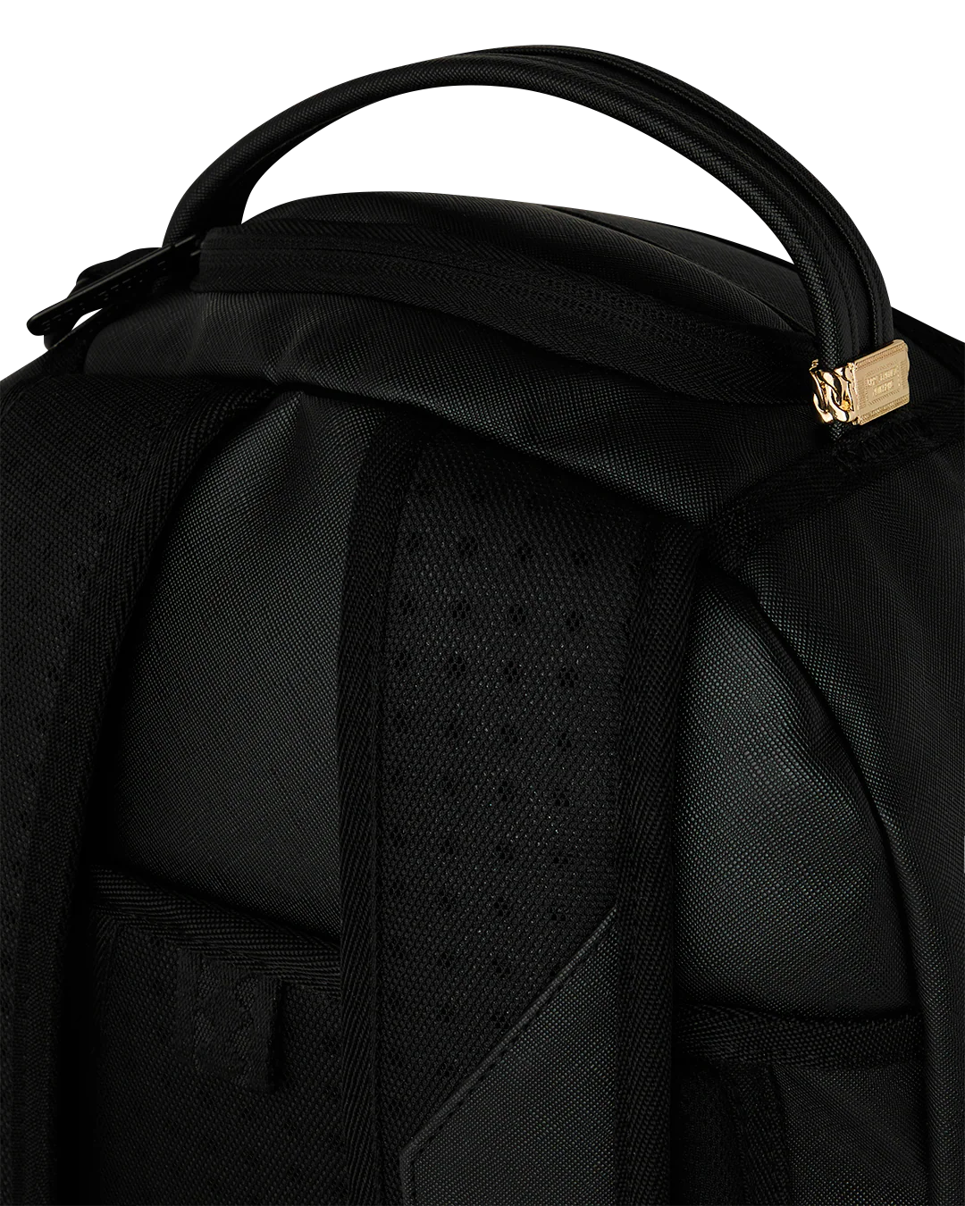 SPRAYGROUND SHARK CENTRAL BLACK EMBROIDERED SHARK BACKPACK