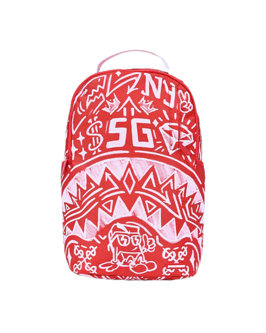 SPRAYGROUND GRAFFITI WALL RED BACKPACK