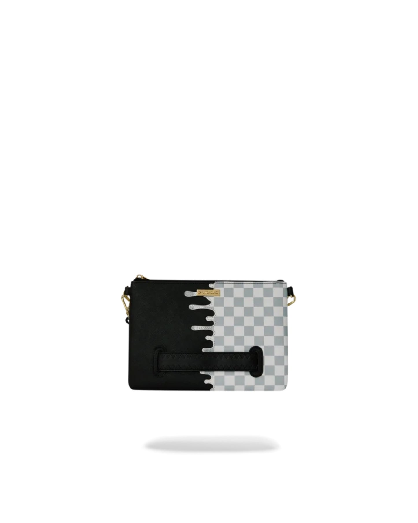 SPRAYGROUND CREAM CHECK SIDE DRIP CROSSOVER CLUTCH