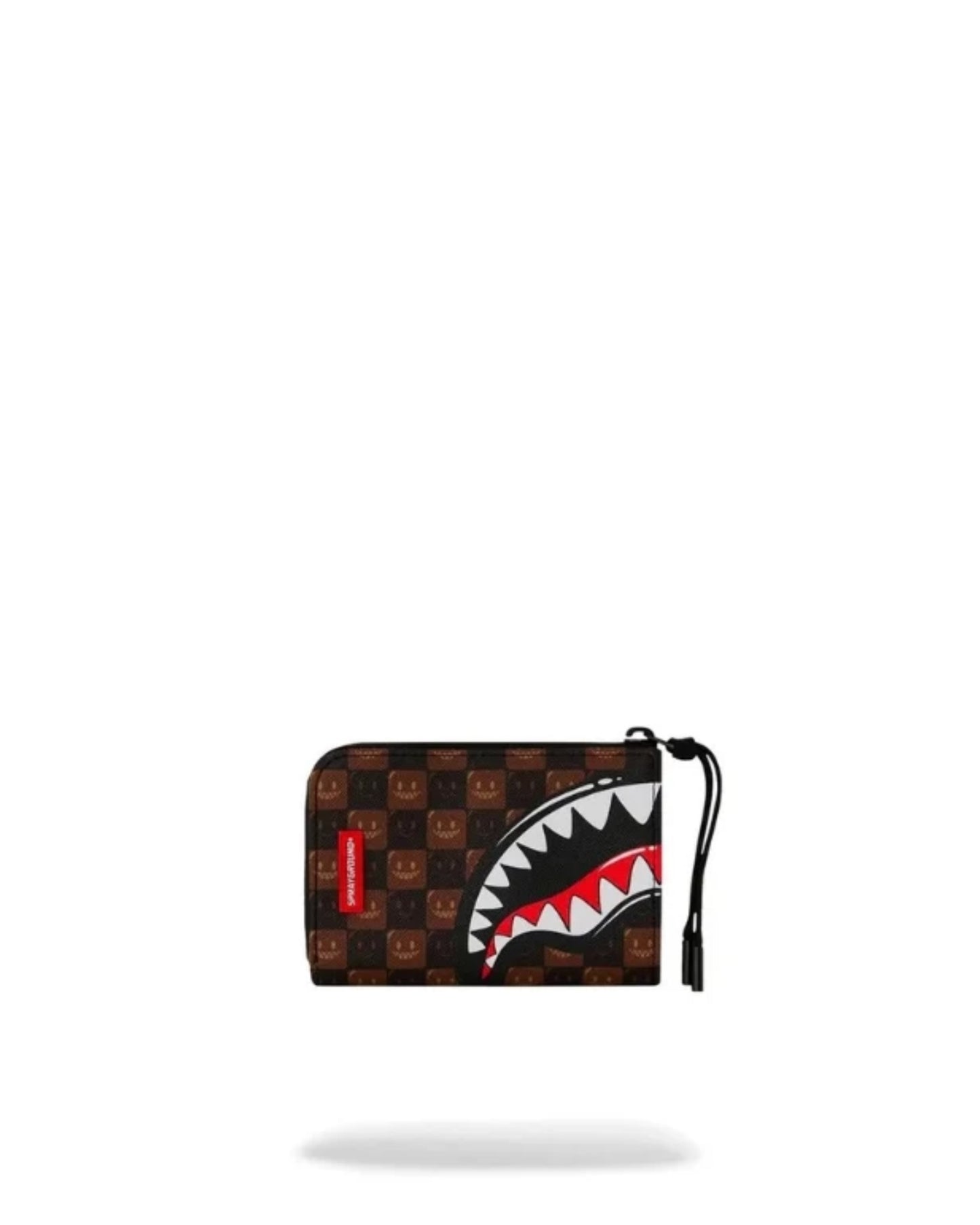 SPRAYGROUND SHARKS IN PARIS WTF BUBBLE BROWN CHECK WALLET