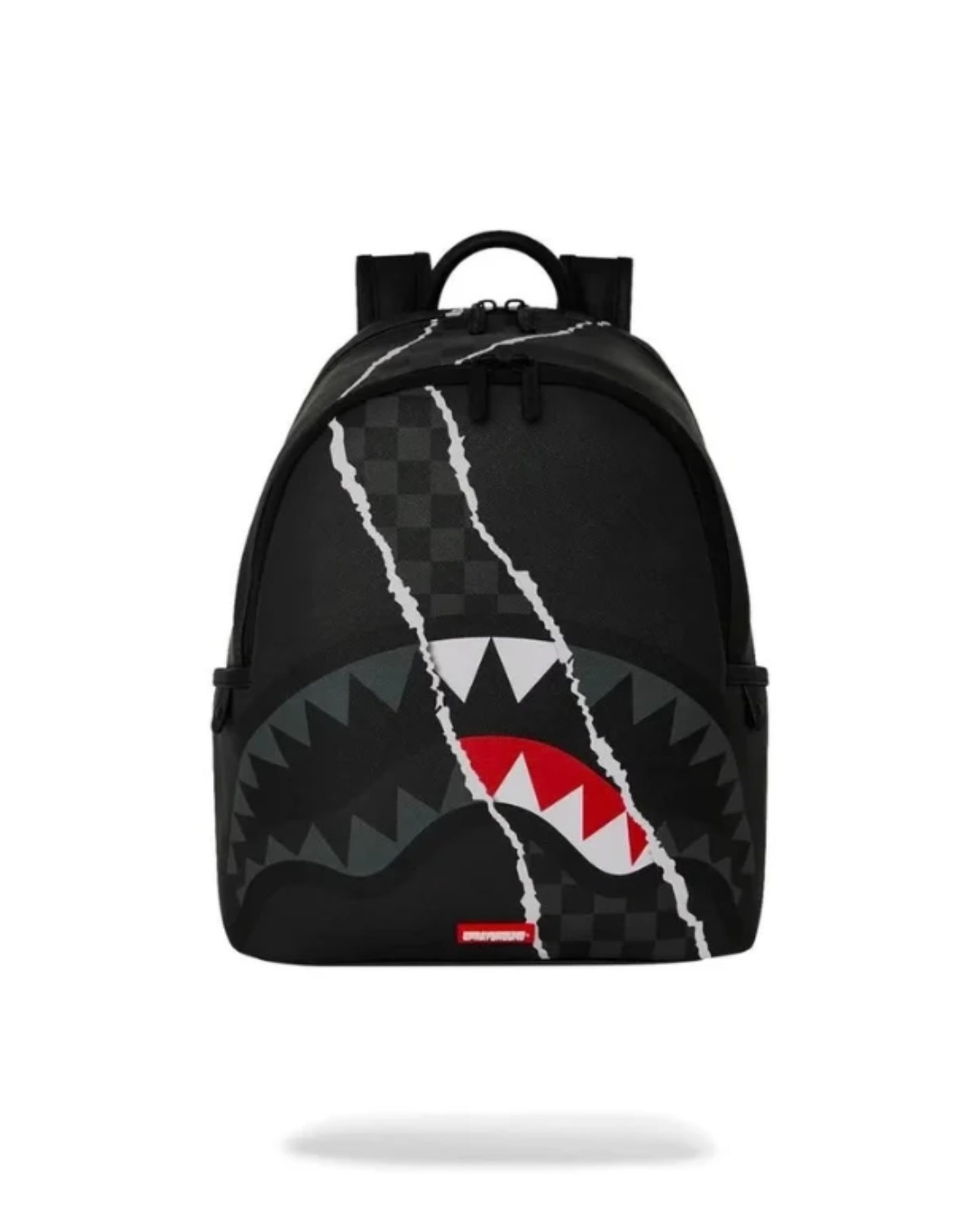 SPRAYGROUND CENTER RIP REVEALING GRAY CHECK SAVAGE BACKPACK