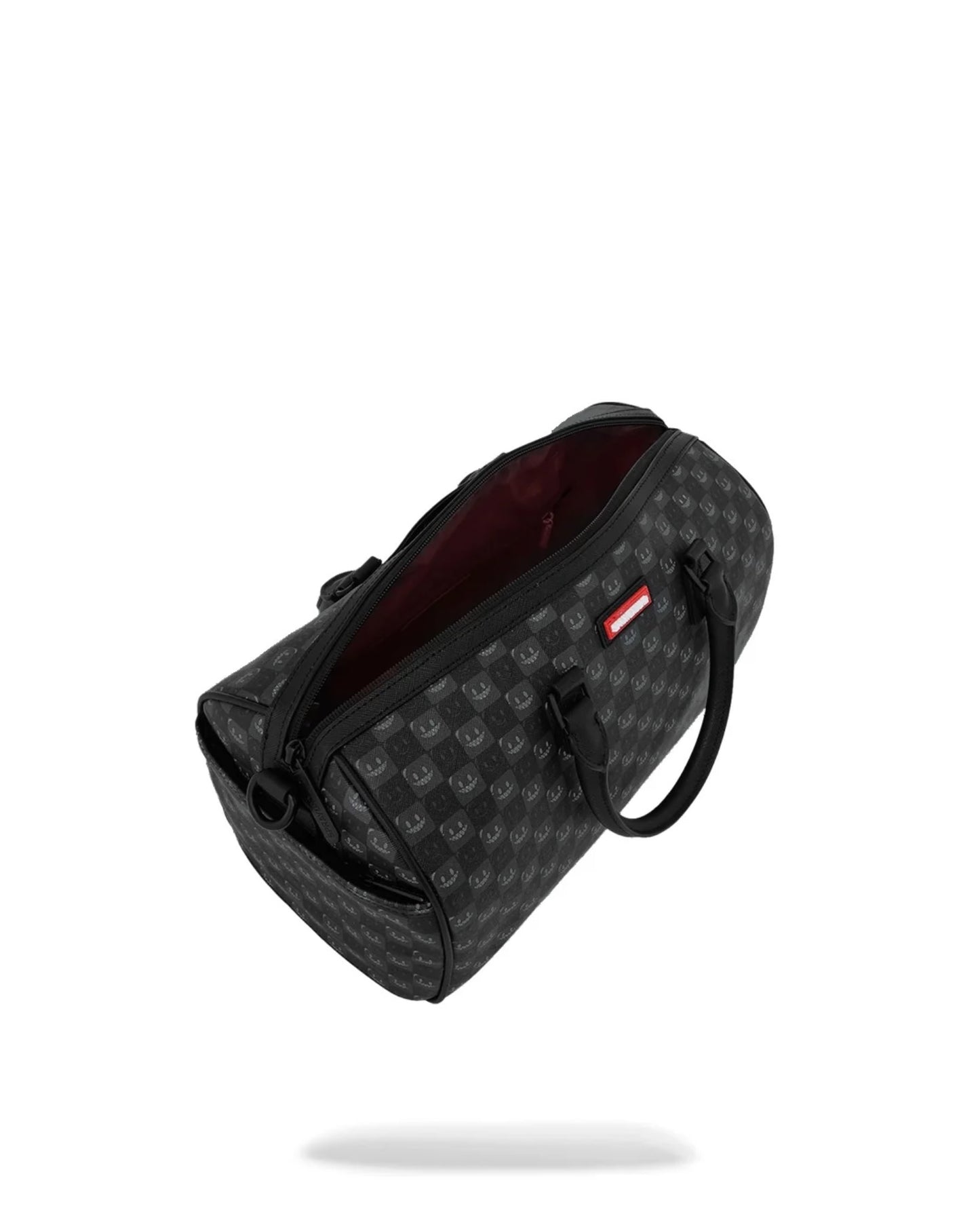 SPRAYGROUND SHARKS IN PARIS WTF BUBBLY BLACK CHECK MINI DUFFLE