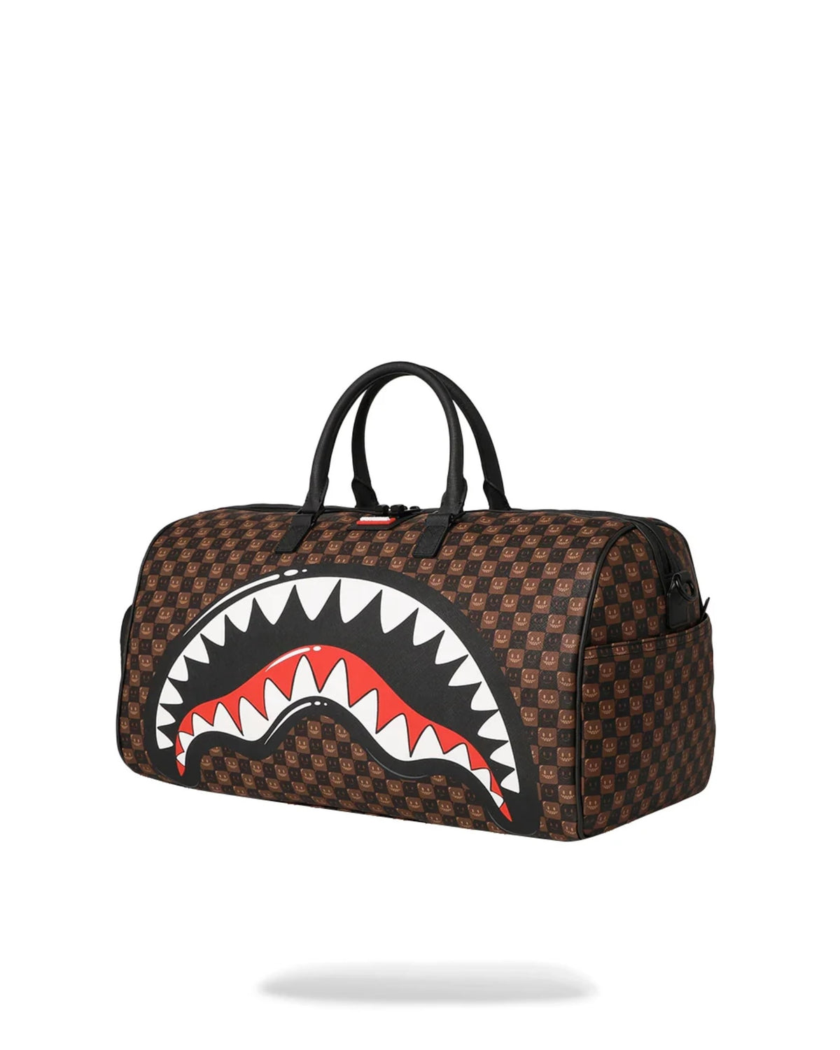 SPRAYGROUND SHARKS IN PARIS WTF BUBBLE BROWN CHECK DUFFLE