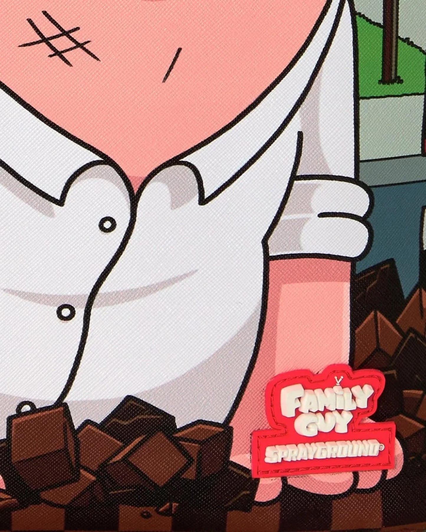SPRAYGROUND FAMILY GUY PETER FALLING THROUGH WALL BACKPACK