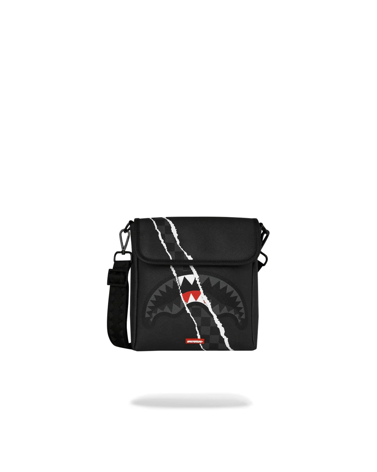 SPRAYGROUND CENTER RIP REVEALING GRAY CHECK MESSENGER SLING