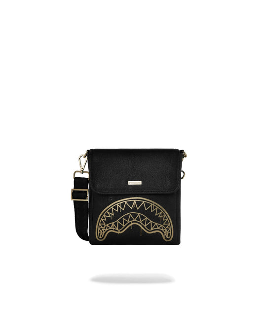 SPRAYGROUND THAT GOLD DRAP MESSENGER SLING