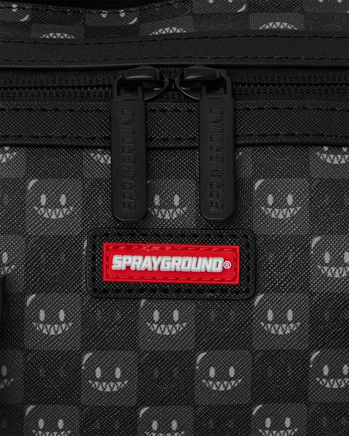 SPRAYGROUND SHARKS IN PARIS WTF BUBBLY BLACK CHECK MINI DUFFLE