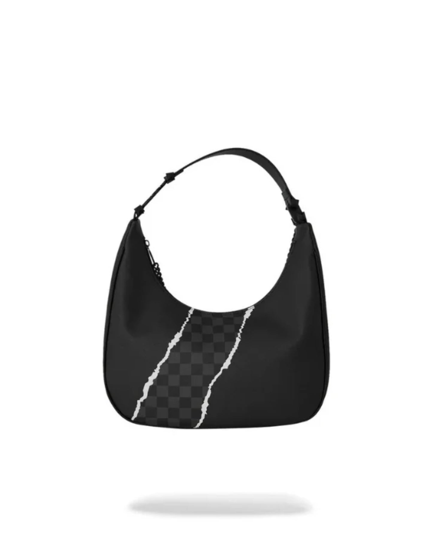 CENTER RIP REVEALING GRAY CHECK HANDBAG