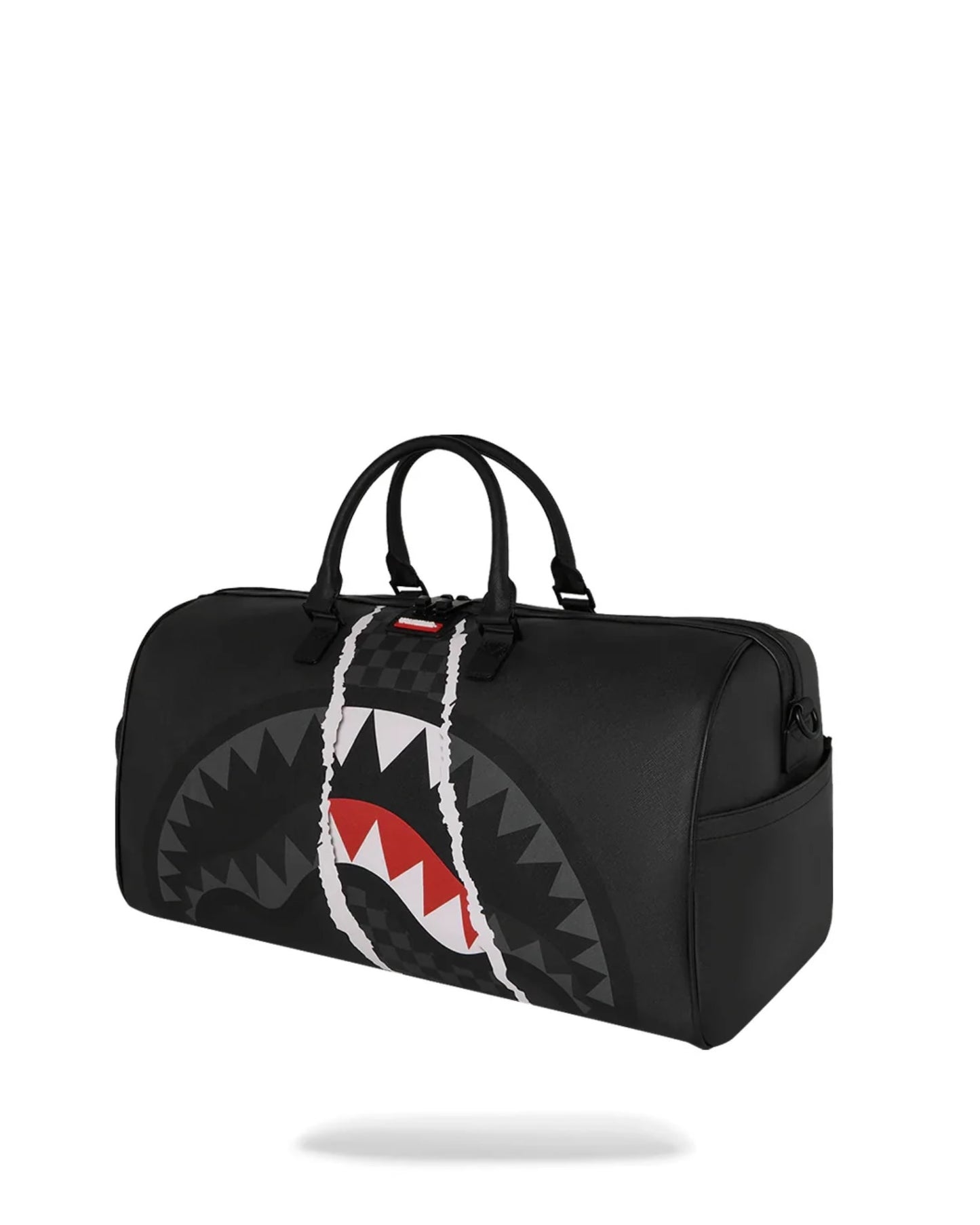 SPRAYGROUND CENTER RIP REVEALING GRAY CHECK DUFFLE