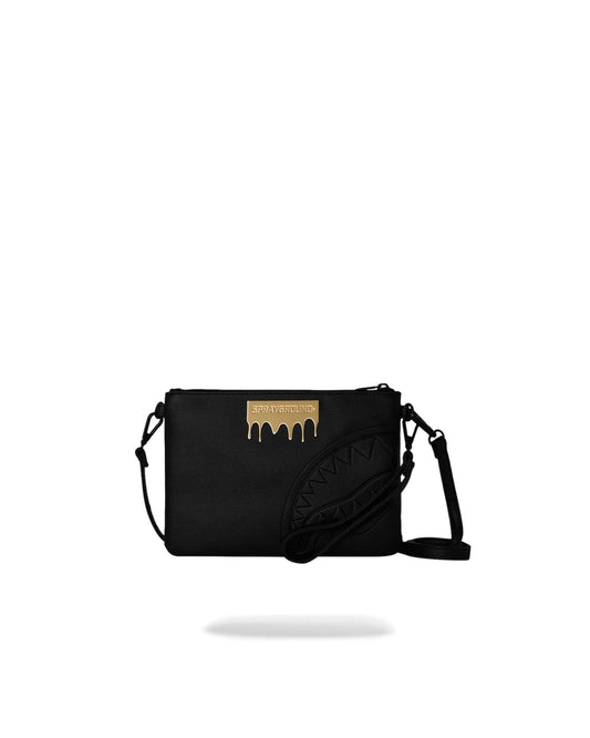 SPRAYGROUND GOLD BRICK LUX CROSSOVER CLUTCH