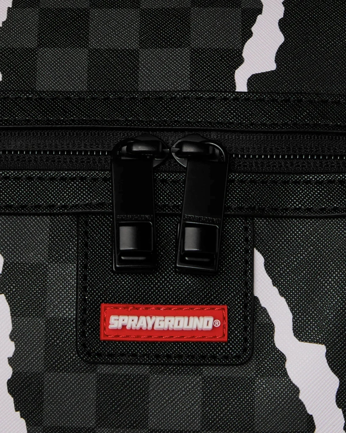 SPRAYGROUND CENTER RIP REVEALING GRAY CHECK DUFFLE