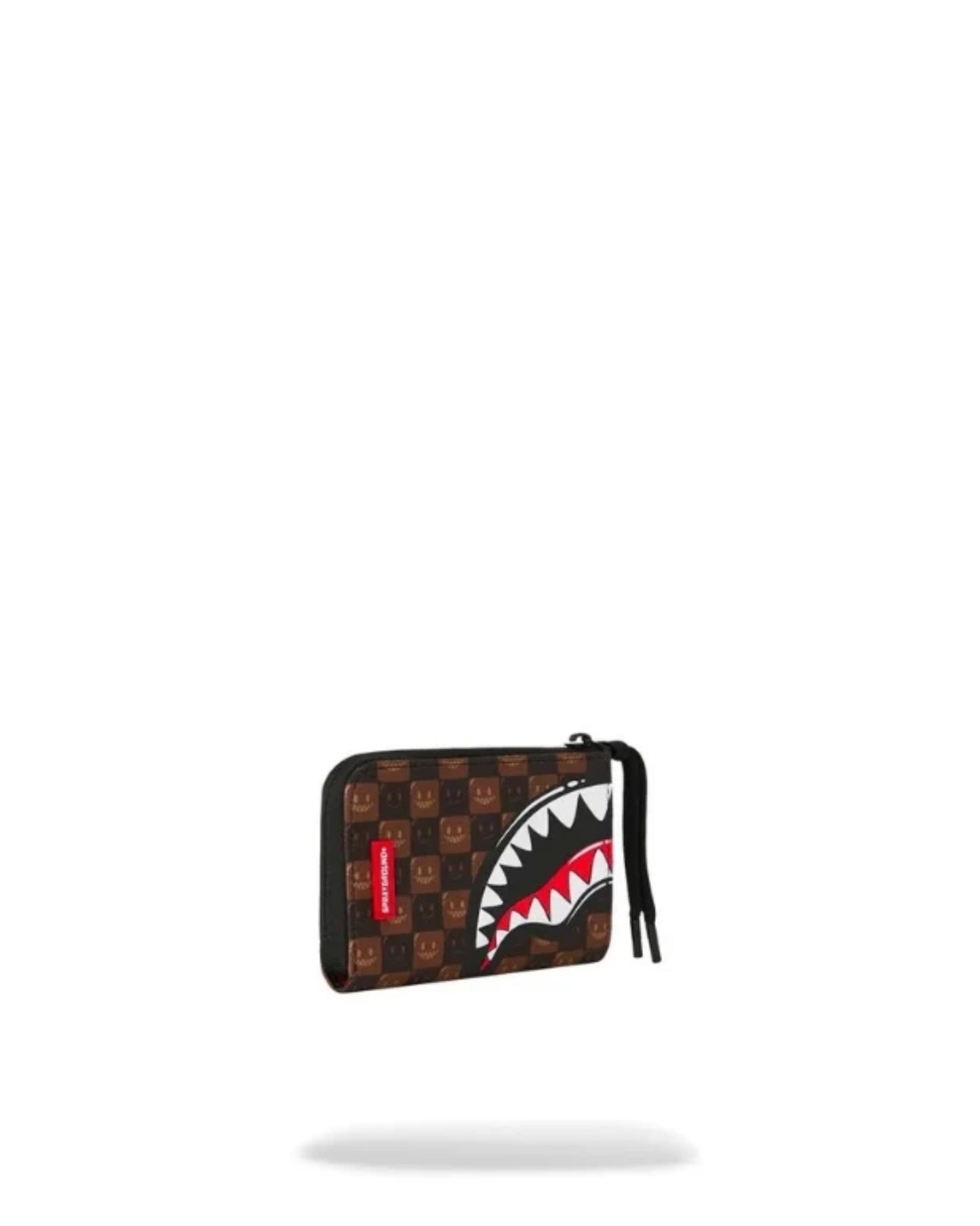SPRAYGROUND SHARKS IN PARIS WTF BUBBLE BROWN CHECK WALLET