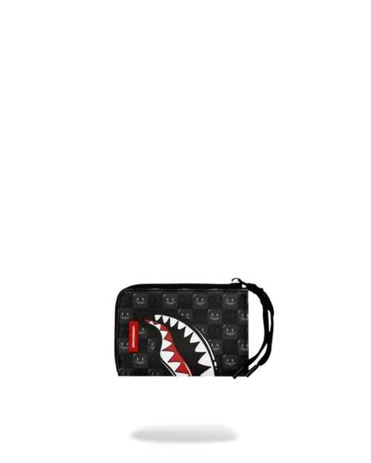 SPRAYGROUND SHARKS IN PARIS WTF BUBBLY BLACK CHECK WALLET