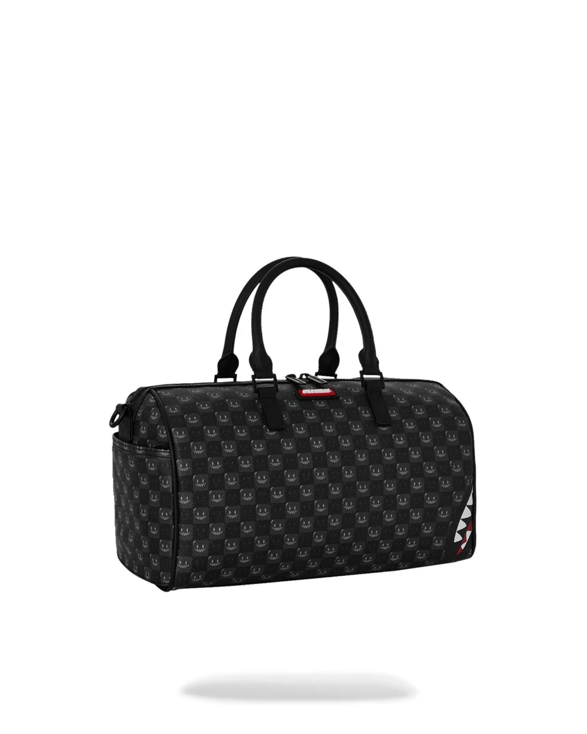 SPRAYGROUND SHARKS IN PARIS WTF BUBBLY BLACK CHECK MINI DUFFLE