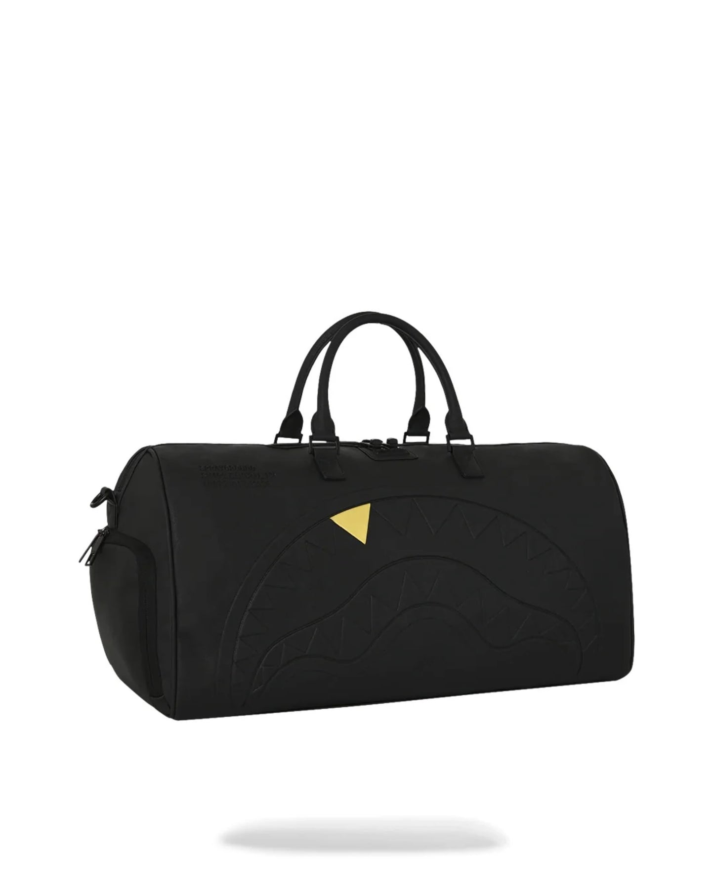 SPRAYGROUND BLACKED OUT EMBOSSED GOLD TOOTH DUFFLE