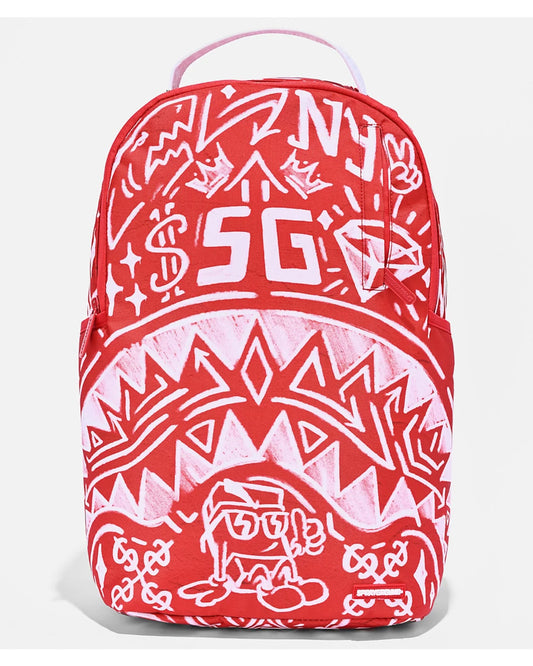 SPRAYGROUND GRAFFITI WALL RED BACKPACK
