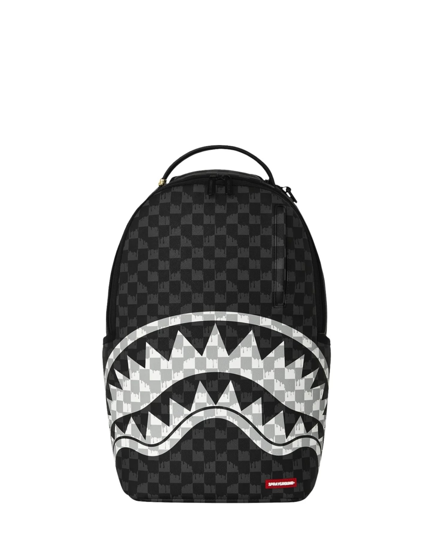 SPRAYGROUND BLACK AND WHITE DRIP CHECK BACKPACK