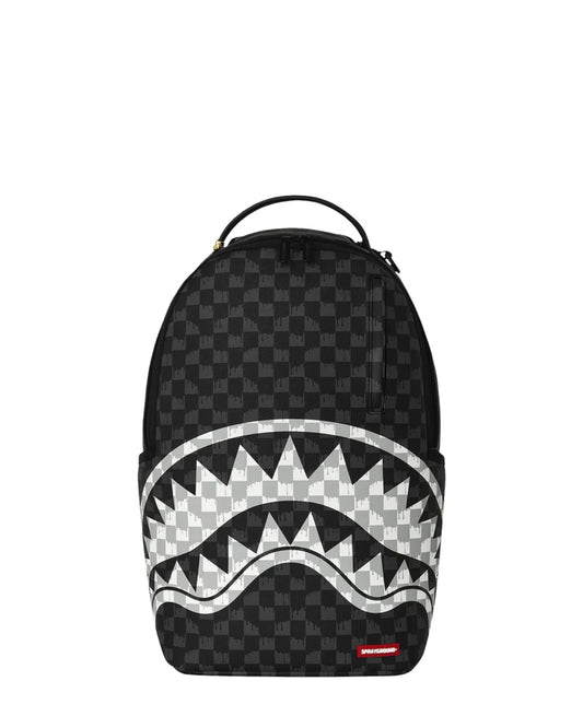 SPRAYGROUND BLACK AND WHITE DRIP CHECK BACKPACK