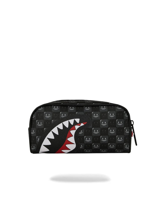SHARKS IN PARIS WTF BUBBLY BLACK CHECK POUCH
