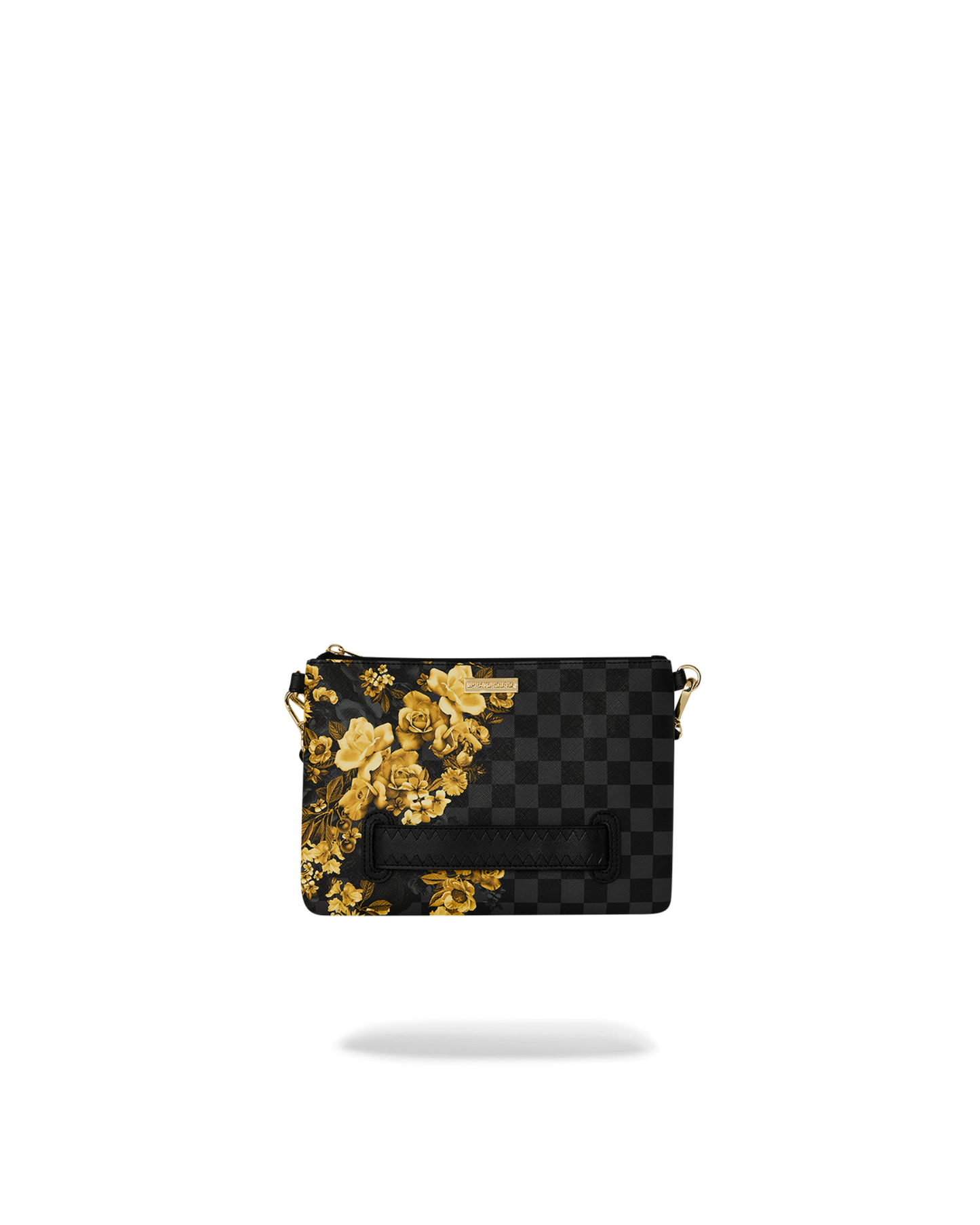 SPRAYGROUND GOLD FLORAL REMIX CROSSOVER CLUTCH