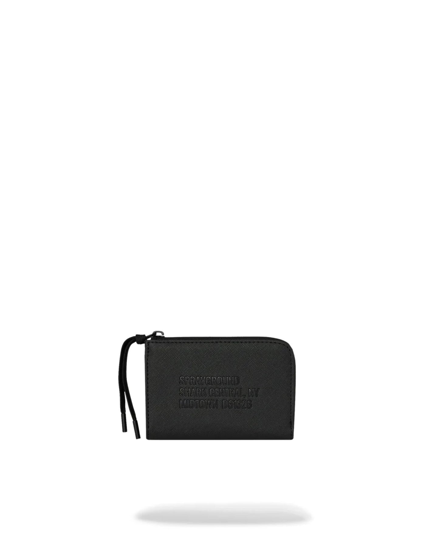 SPRAYGROUND BLACKED OUT EMBOSSED GOLD TOOTH WALLET