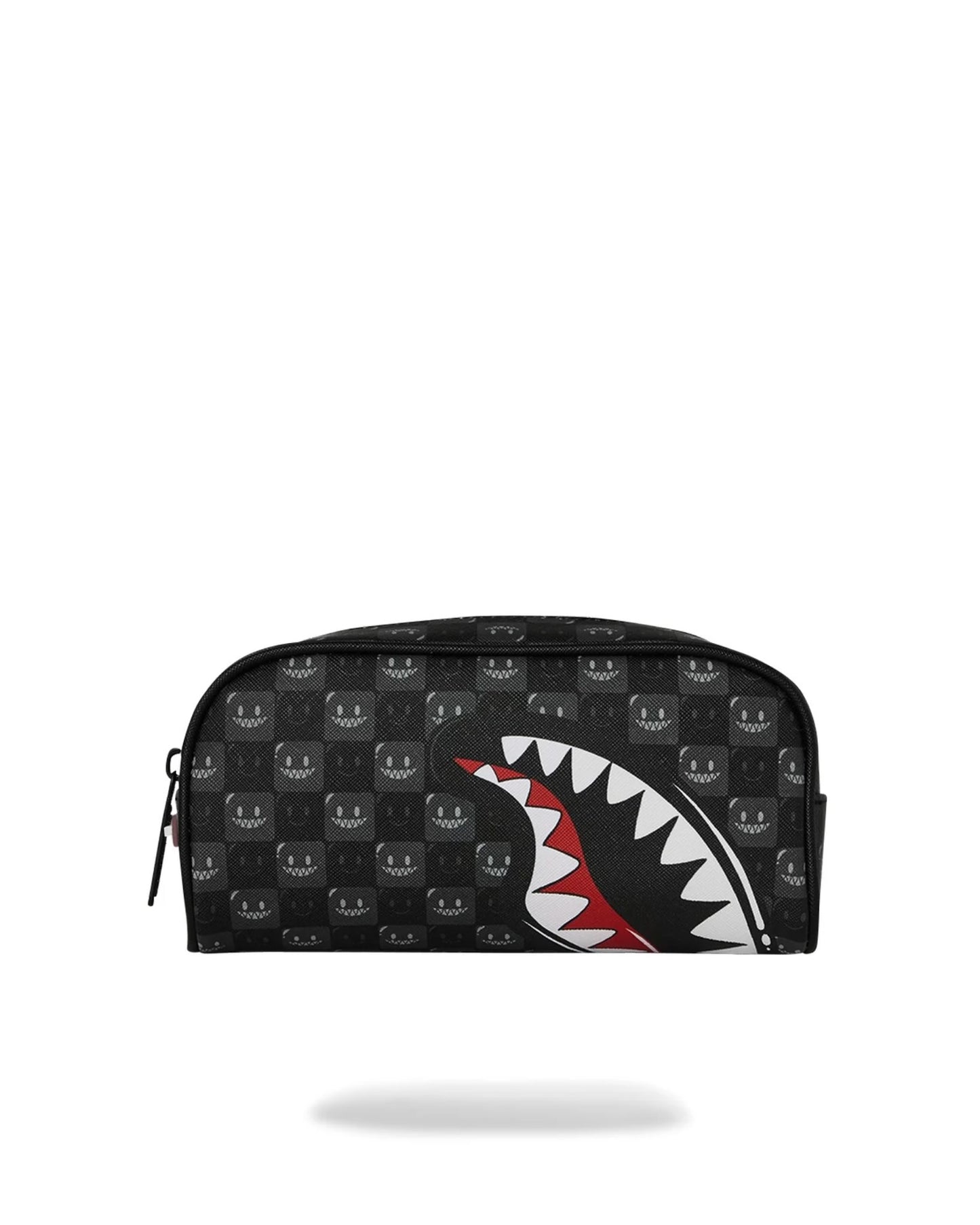 SHARKS IN PARIS WTF BUBBLY BLACK CHECK POUCH