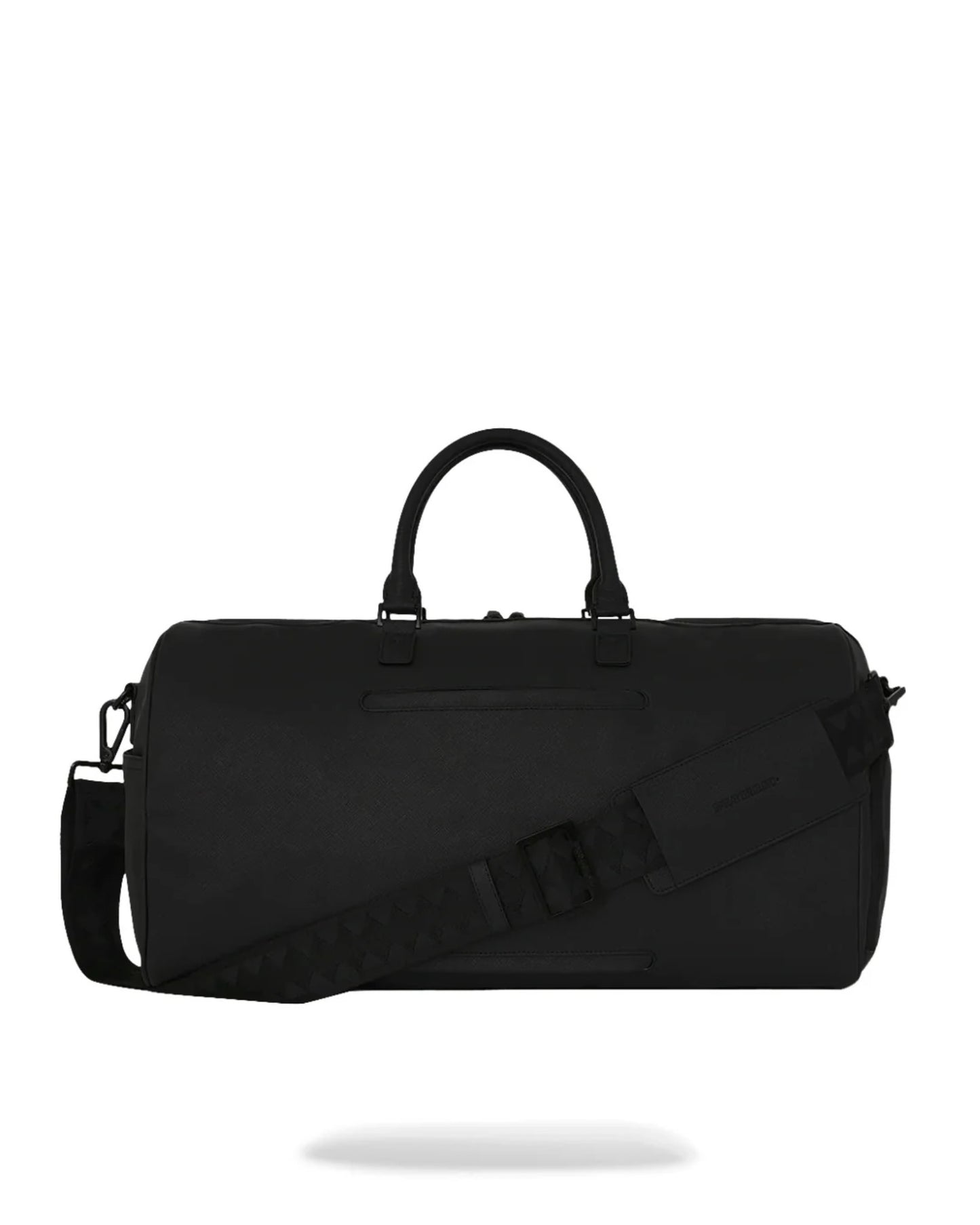 SPRAYGROUND BLACKED OUT EMBOSSED GOLD TOOTH DUFFLE