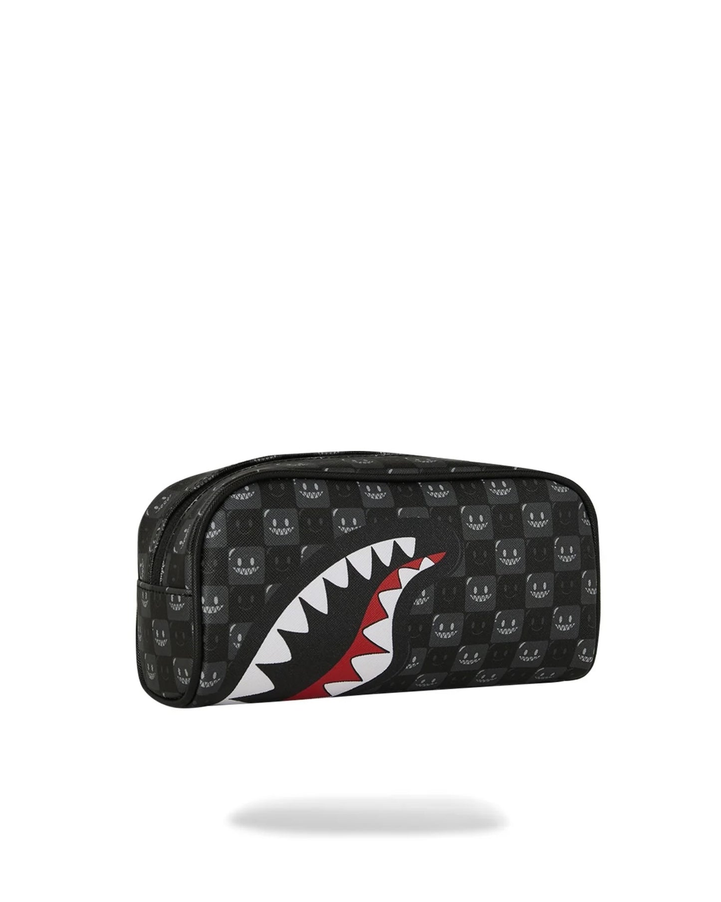 SHARKS IN PARIS WTF BUBBLY BLACK CHECK POUCH