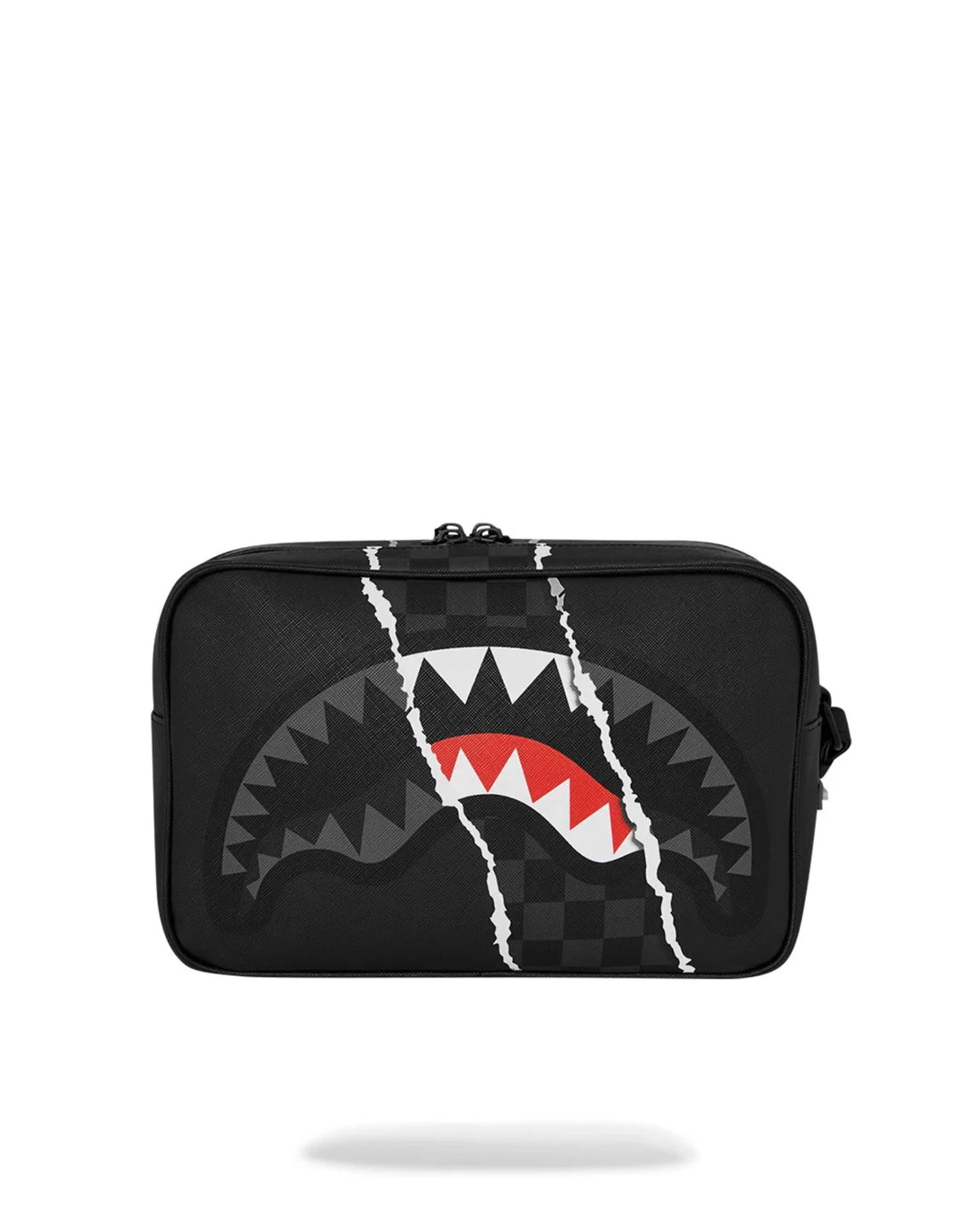SPRAYGROUND CENTER RIP REVEALING GRAY CHECK TOILETRY BRICK